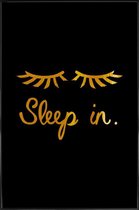JUNIQE - Poster met kunststof lijst Sleep In gouden -40x60 /Goud &