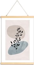 JUNIQE - Posterhanger Lake Reed -60x90 /Blauw & Ivoor