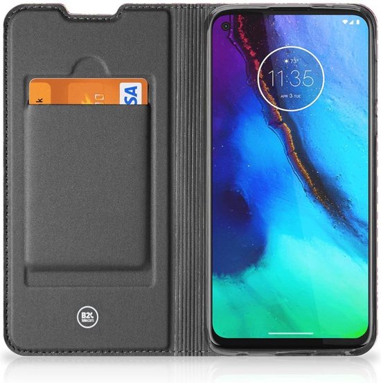 Bookcase Idées cadeaux Coque Motorola Moto G Pro avec photo Baroque Pink