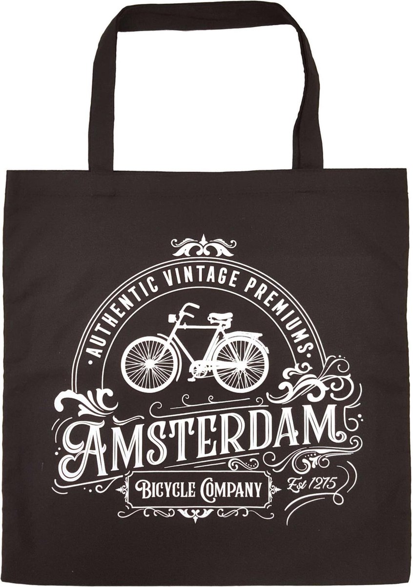 Tas - Amsterdam - Katoen - Zwart | bol.com