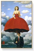 Rene Magritte Poster 5 - 40x50cm Canvas - Multi-color