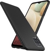 Cazy Samsung Galaxy A12 hoesje - Texture TPU Case - Zwart