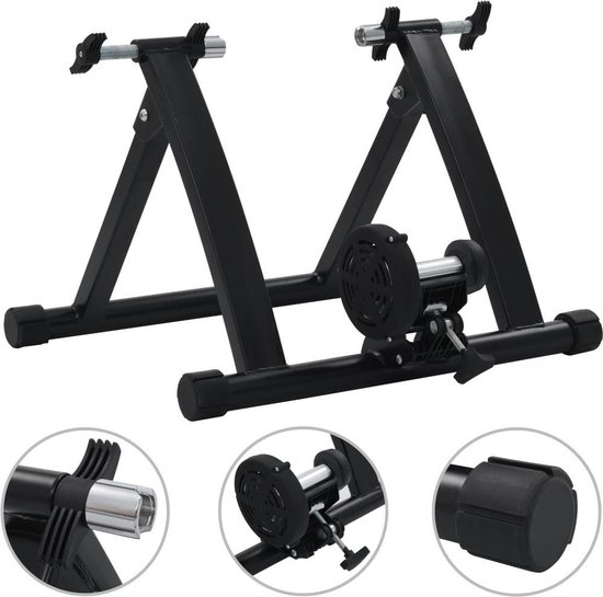 vidaXL Roltrainer 26"-28" staal zwart