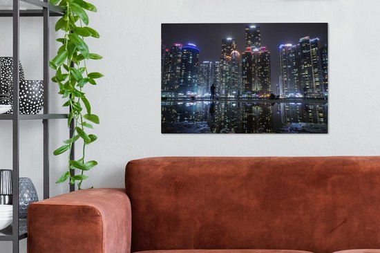Skyline de la ville sud-coréenne de Busan Toile 90x60 cm - Tirage photo sur toile (Décoration murale salon / chambre) / Villes asiatiques Peintures sur toile