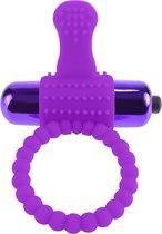 Vibrating Silicone Super Ring - Purple