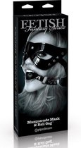 Masquerade Mask & Ball Gag - Blac