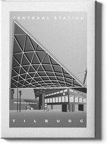 Walljar - Tilburg Centraal Station - Muurdecoratie - Poster met lijst