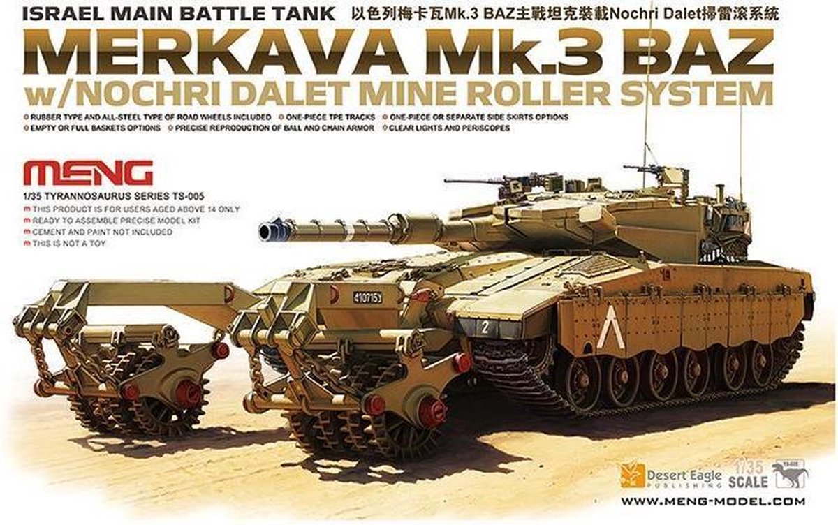 Meng - 1/35 Merkava Mk.3 BAZ mit Minenroller