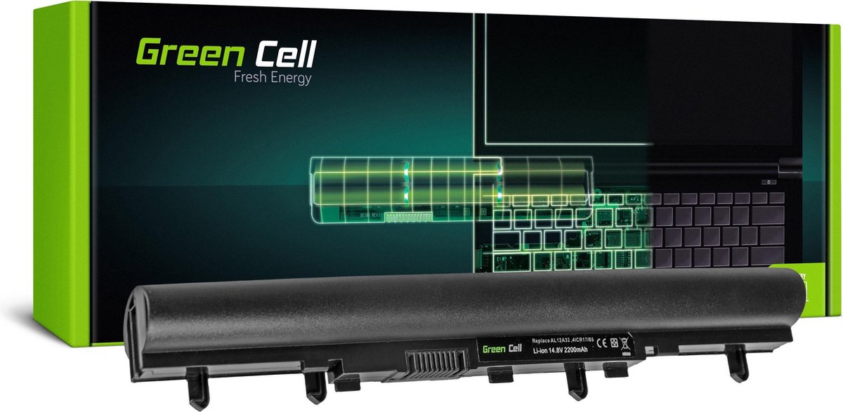 GREEN CELL Batterij voor Acer E1-522 E1-530 E1-532 E1-570 E1-572 V5-531 / 14,4V 2200mAh