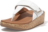 FitFlop Remi Adjustable Toe-Thongs Leather WIT - Maat 37