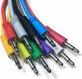 Eurorack Patch Kabels - Set met 5 hoge kwaliteit mono 3.5mm TS kabels voor je modulaire systeem (10 Kleur & 7 Lengte Opties) (Grijs 15cm)