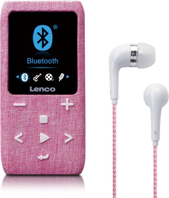 Foto: Lenco xemio 861pk mp3 speler met bluetooth en 8 gb micro sd roze