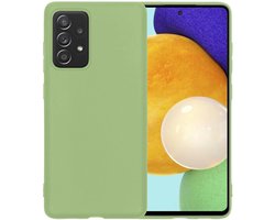 Hoesje - Geschikt voor Samsung Galaxy A52 - Sterk & Shockproof - Hoes Cover - Siliconen Case - Telefoonhoesjes - Groen
