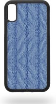 Blue woolen pattern Telefoonhoesje - Apple iPhone XR