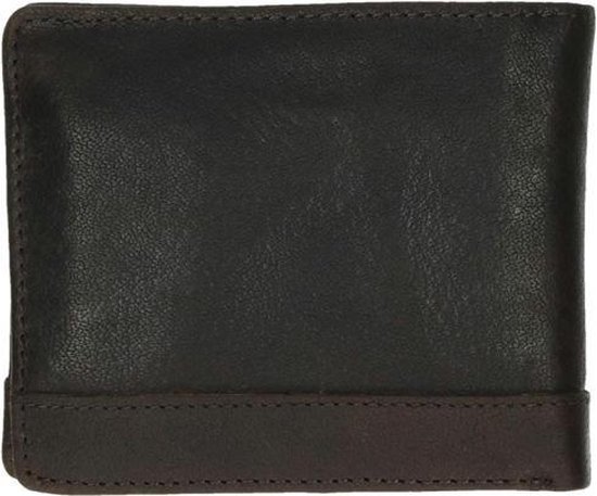 Porte-billets en cuir Spikes & Sparrow James - RFID - 12 cartes - Marron foncé