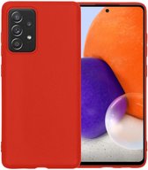 Samsung A72 Hoesje Siliconen - Samsung Galaxy A72 Case - Samsung A72 Hoes - Rood