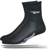 De Feet Aireator D-Logo Hi-Top Fietssokken - Zwart Maat L (43-45.5)