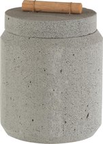 J-Line Pot Met Deksel Cement Grijs