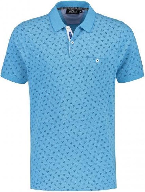 GENTS - Polo miniprint lichtblauw Maat L - Polo Shirt Heren - Poloshirts |  bol.com