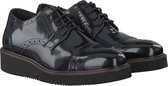 Via Vai shoes - dames  lakleer veterschoen - zwart - maat 40