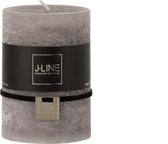 J-Line cilinderkaars - donkergrijs - 42U - medium - 6 stuks