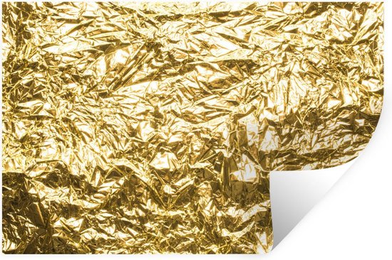 mond vitamine mond Muursticker Goud - Gouden folie metgerimpelde textuur - 60x40 cm -  zelfklevend... | bol.com