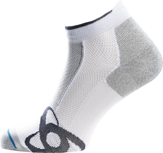Odlo Running Low Cut Socks  Loopkousen - Maat 42-44 - Unisex - wit/grijs