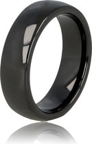 My Bendel - Keramieken ring zwart 6mm - Mooi blijvende zwarte ring - Draagt heerlijk en onbreekbaar - Met luxe cadeauverpakking