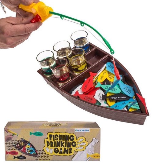 Thumbnail van een extra afbeelding van het spel Vishengel drankspel - Fishing drinking game - Hengel drankspel - Vis vangen drankspel - Vissen drankspel