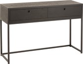 J-Line Console 2 Lades Hout/Metaal Zwart