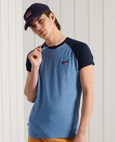 Superdry baseball O-hals shirt blauw - XXL