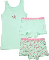 Funderwear - Funderwear | Unicorn Hemd + 2 Boxers | Mint | Maat 110 - Kleur Mint - Zacht katoen & Goede pasvorm - Meisjes - Maat 110