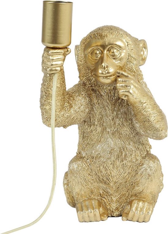 Light & Living Tafellamp Monkey - Goud - 20x19,5x34cm - Bohemian