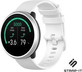 Siliconen Smartwatch bandje - Geschikt voor  Polar Unite siliconen bandje - wit - Strap-it Horlogeband / Polsband / Armband