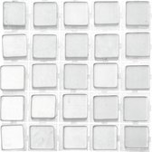 595x stuks mozaieken maken steentjes/tegels kleur grijs met formaat 5 x 5 x 2 mm