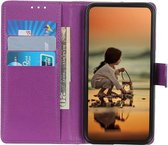 GadgetBay Wallet kunstleer hoesje voor iPhone 12 Pro Max - paars