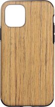 GadgetBay Wood Texture kunststof hoesje voor iPhone 12 en iPhone 12 Pro - bruin