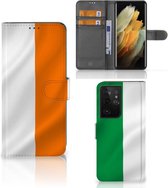 GSM Hoesje Geschikt voor Samsung Galaxy S21 Ultra Telefoonhoesje met Pasjeshouder Ierland