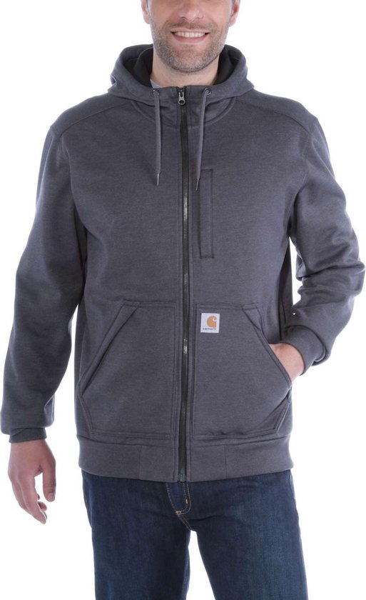 Carhartt Wind Fighter Sweat À Capuche Carbon Heather Homme