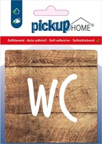 Pickup WC hout - 90x90 mm Pictogram Route Acryl