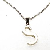 Ketting alfabet S - Zilver