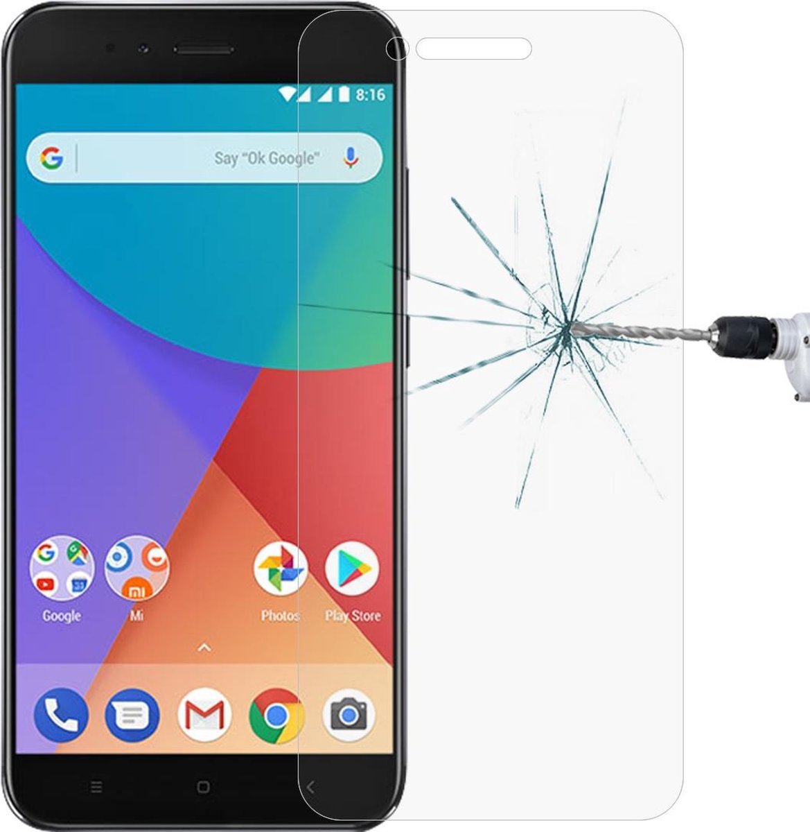 0.26 mm 9H 2.5D gehard glasfilm voor Geschikt voor Xiaomi Mi A1