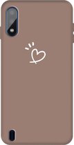 Voor Galaxy A01 Frosted Candy-gekleurde ultradunne TPU-telefoon (kaki)
