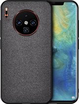 Voor Huawei Mate 30 Pro schokbestendige doektextuur PC + TPU beschermhoes (zwart)