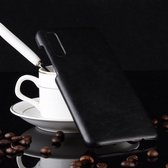 Shockproof Litchi Texture PC + PU Case voor Galaxy A70 (Zwart)