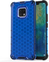 Shockproof Honeycomb PC + TPU Case voor Huawei Mate 20 Pro (blauw)