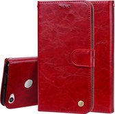 For Xiaomi  Redmi Note 5A Pro / Prime Business Style Oil Wax Texture Horizontal Flip Leather Case with Holder & Card Slots & Wallet & Lanyard(Red)