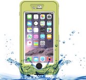 Waterdicht Stofdicht Schokbestendig Crushproof Noctilucent Beschermhoes met houder voor iPhone 6 & 6S (geel)