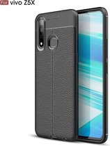 Litchi Texture TPU schokbestendige hoes voor VIVO Z5X (zwart)