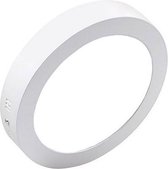 LED Downlight - Opbouw Rond 12W - Helder/Koud Wit 6000K - Mat Wit Aluminium - Ø170mm